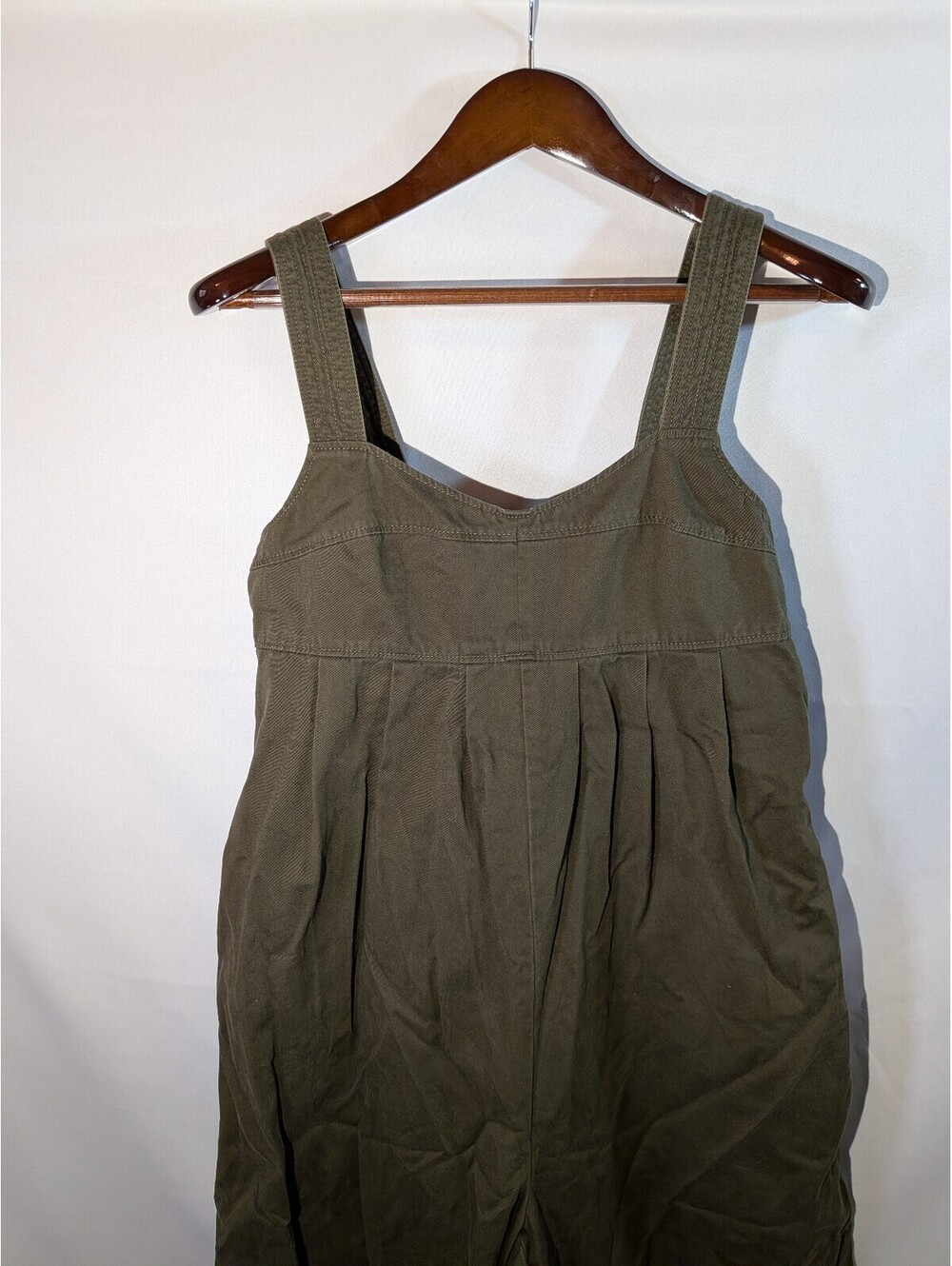 Madewell Olive Green Sleeveless Wide Leg Jumpsuit